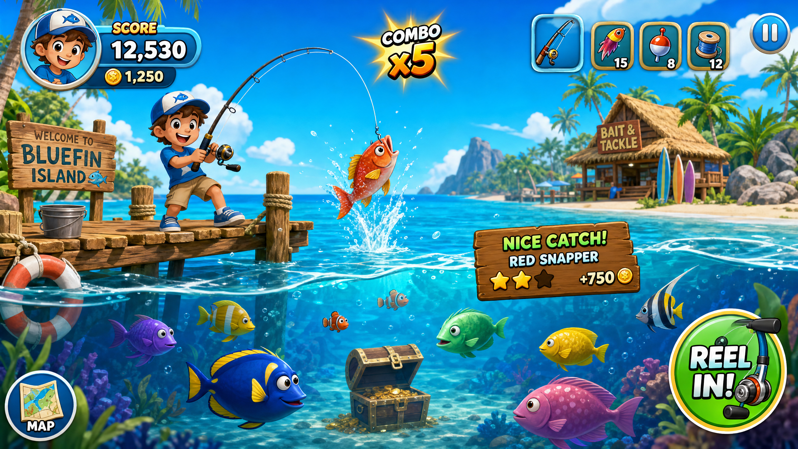 Bluefin Island Fishing game screenshot
